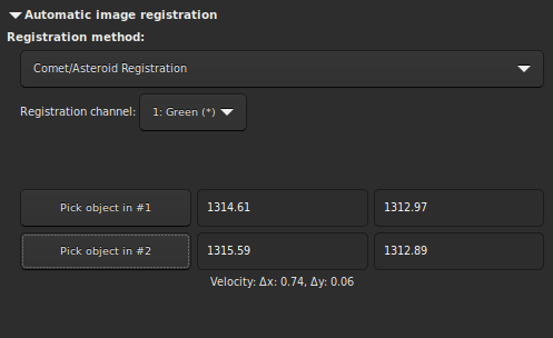 Comet registration