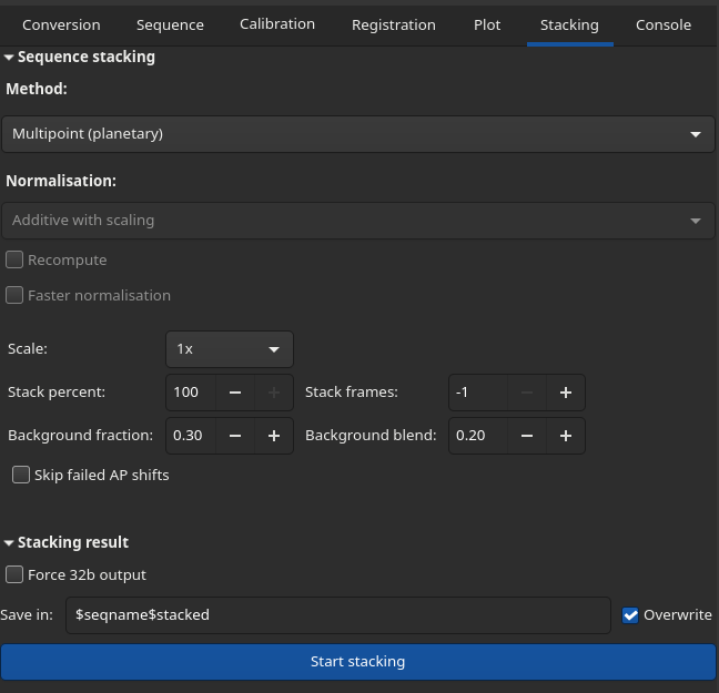 Multi-point stacking interface