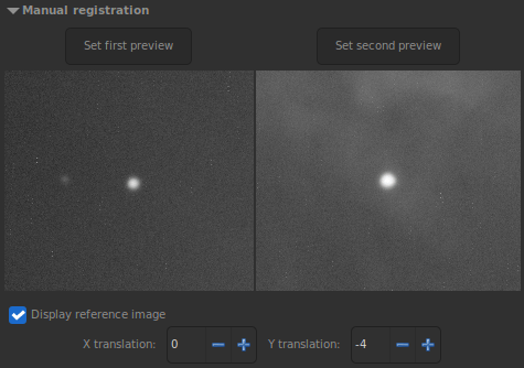 Manual registration preview