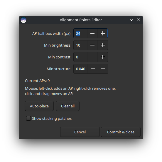 Multi-point AP editor