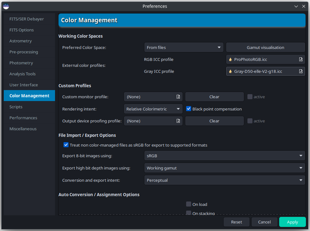 ICC profiles required to use ProPhoto