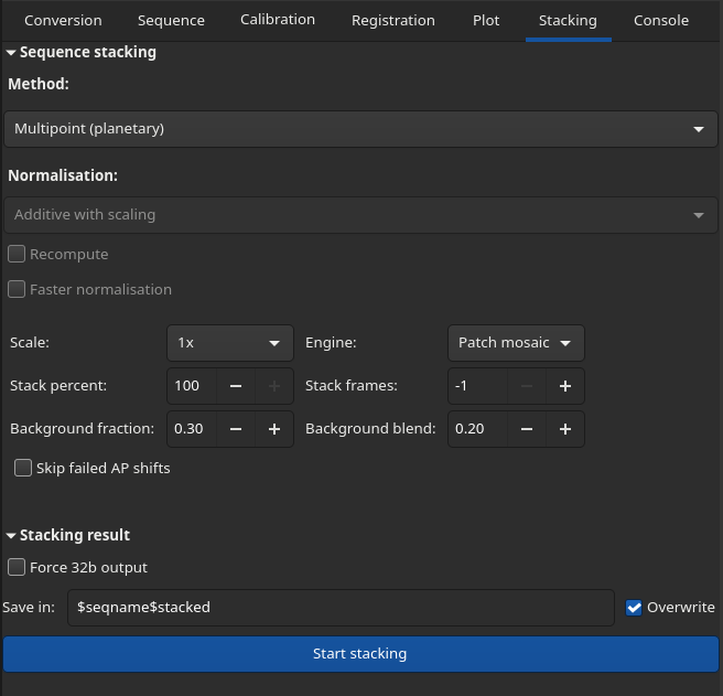 Multi-point stacking interface