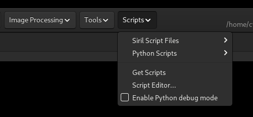 script menu