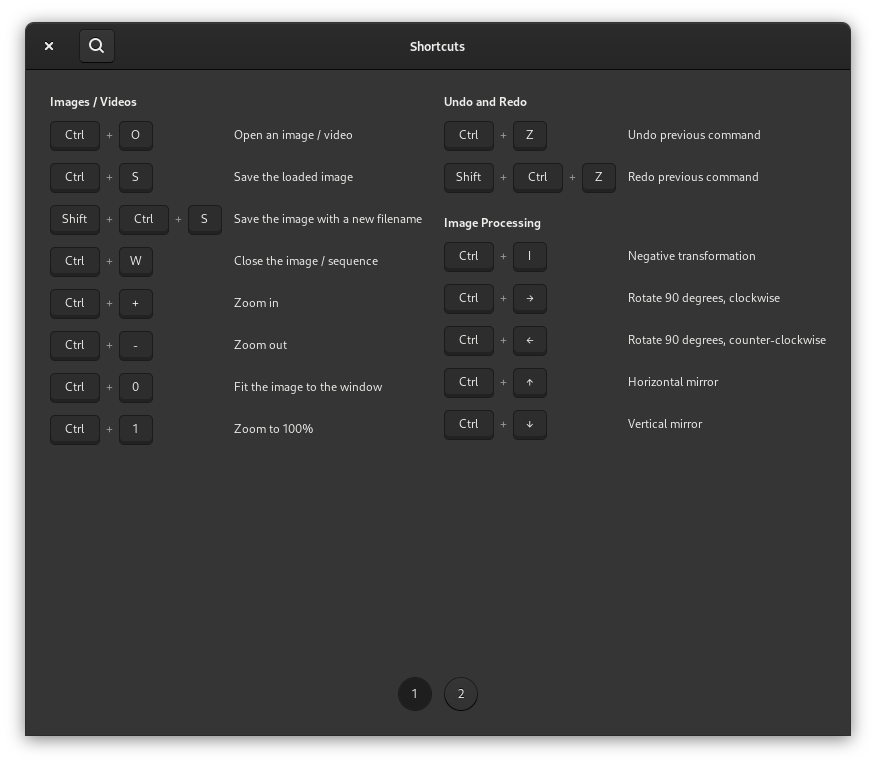 Shortcuts Page 1