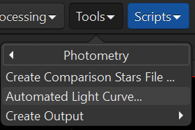 Comparison Stars Button